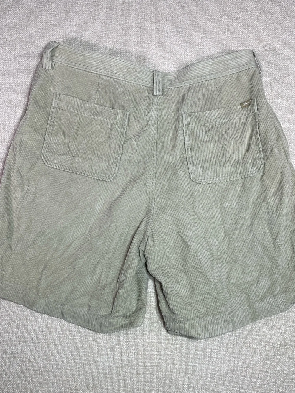 VTG Tommy Bahama Relax Men's Shorts 36 Tan Silk Cotton Blend Corduroy Flat Front
